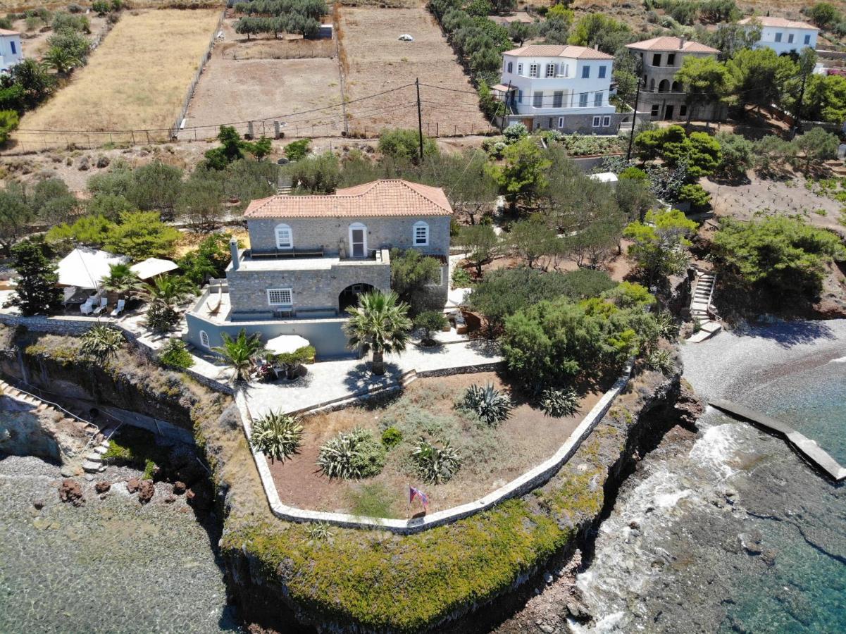 Lady Of Hydra Villa, Sea Front View, Private Beach Eksteriør bilde