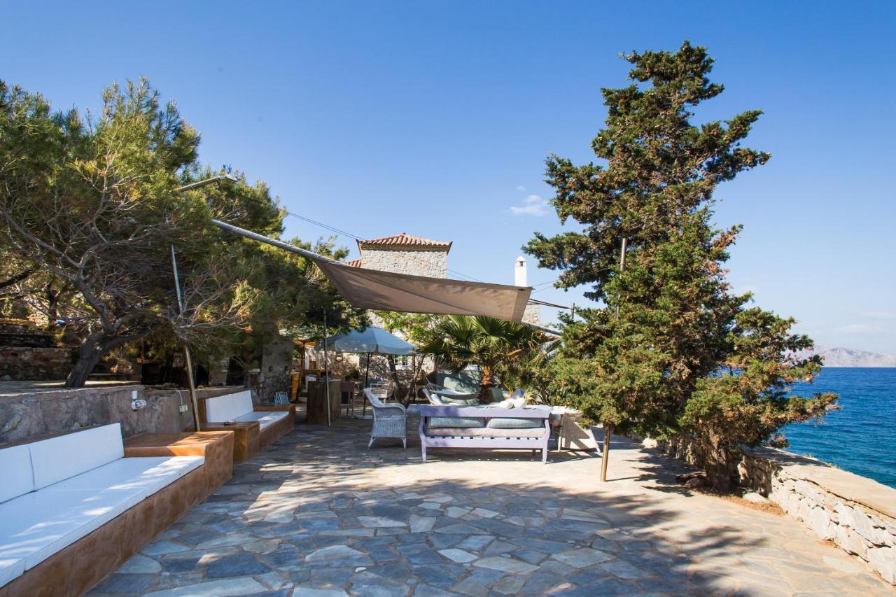 Lady Of Hydra Villa, Sea Front View, Private Beach Eksteriør bilde